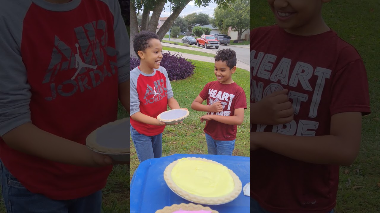 giant pie in the face prank