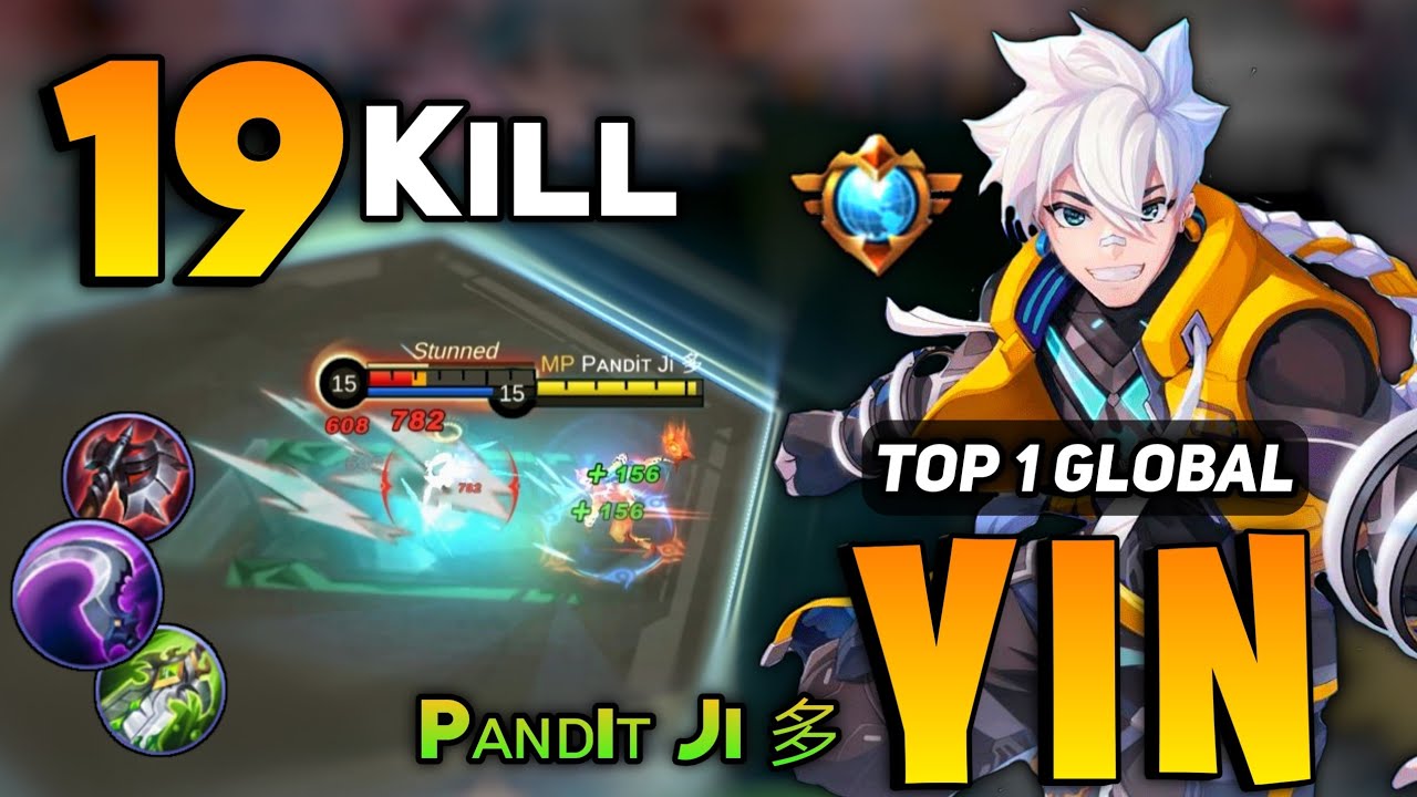 YIN NEW KING! Aggressive Gameplay [ Top 1 Global Yin Best Build ] Pᴀɴᴅiᴛ Ji 多 - Mobile Legends