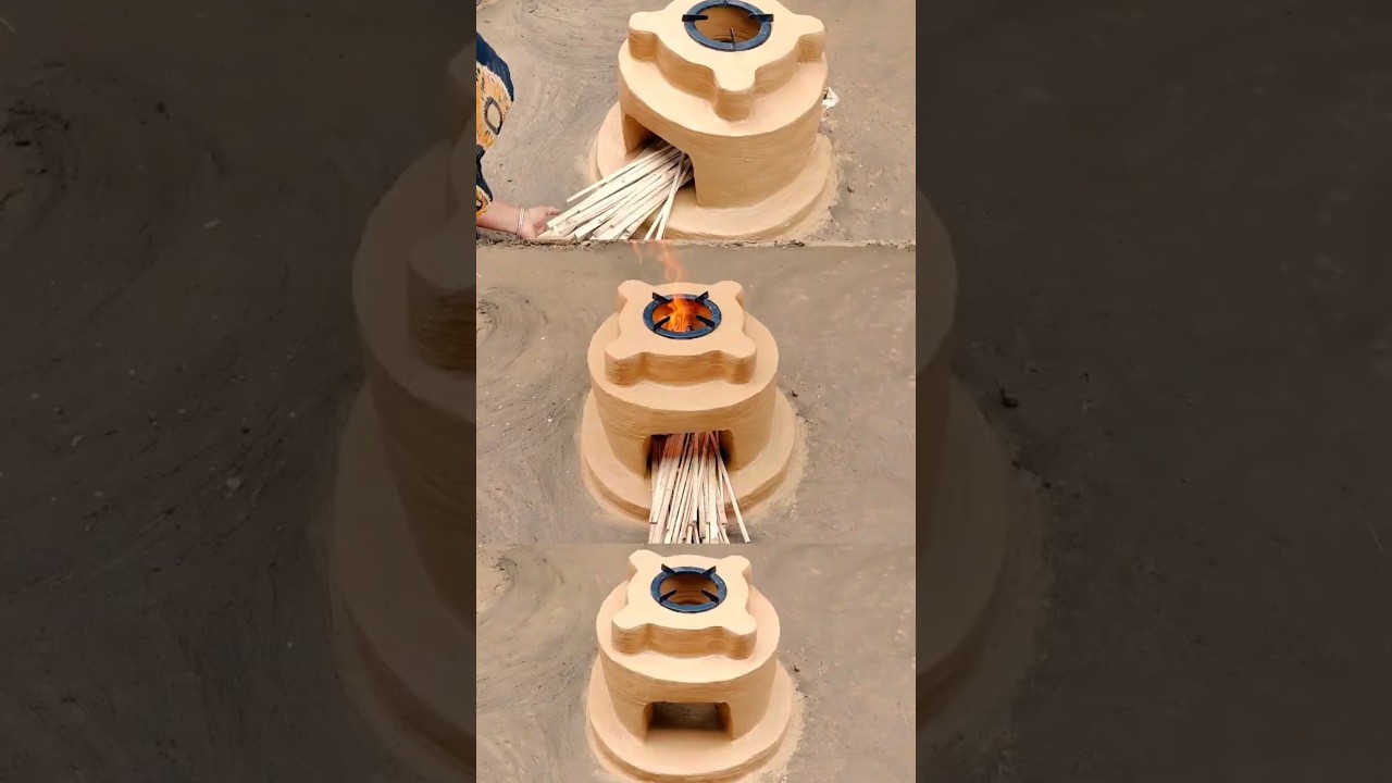 Build a Powerful Eco-Friendly Wood Stove with Clay, Bricks & Paint Bucket | Primitive Survival DIY