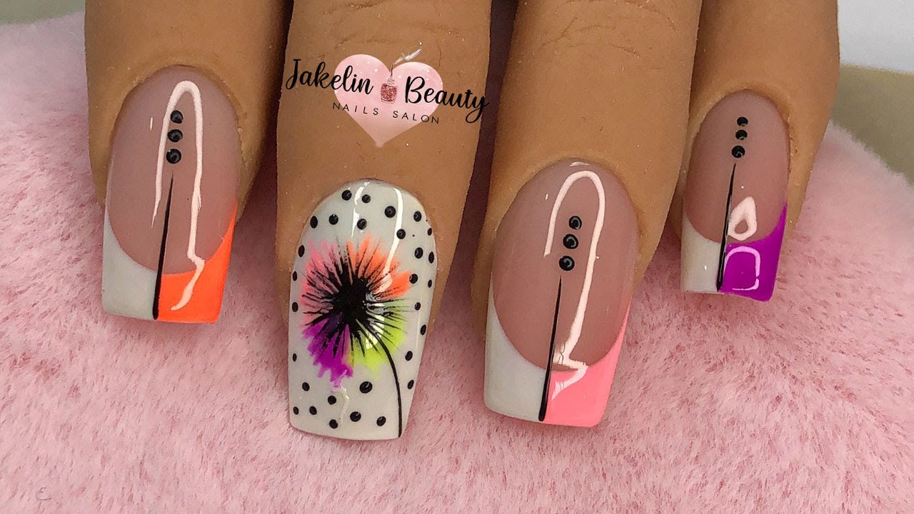 Decoración De Uñas Diente De León 💅🥰/NAIL ART