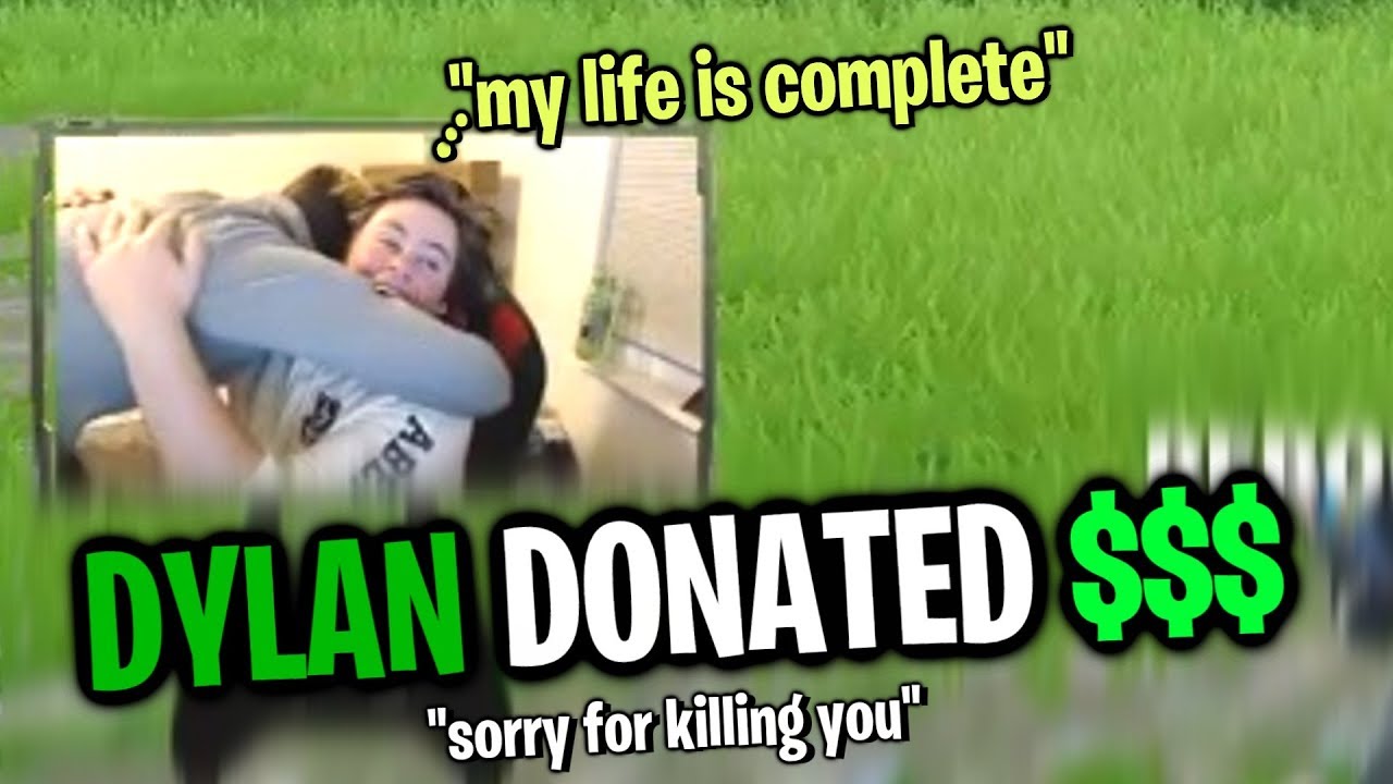 I DONATED to a Twitch streamer that I DESTROYED in Fortnite... (he FREAKED out)