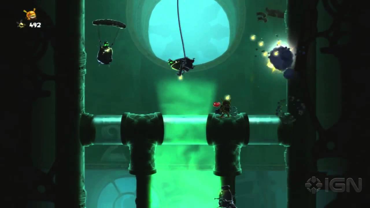 Rayman Legends Walkthrough: 20,000 Lums Under the Sea - Elevator Ambush