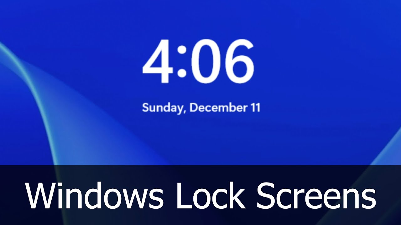 Windows Lock Screens (NT 3.1 - 11 + Betas)