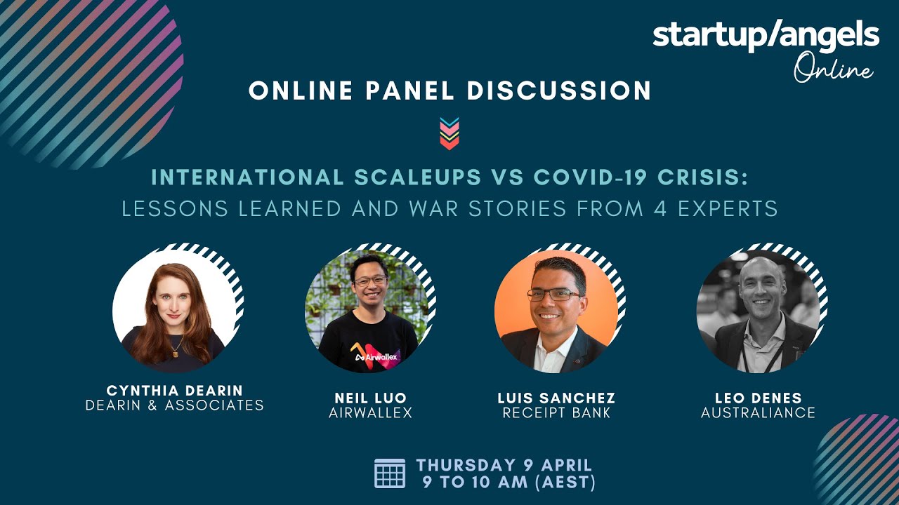 Startup&Angels Online #1 // International Scaleups vs Covid-19: lessons learned and war stories