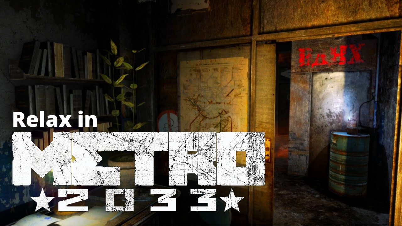 Relaxing Underground Bunker Ambience & Jazz Radio in Metro 2033 ~Video Game Sounds For Sleep