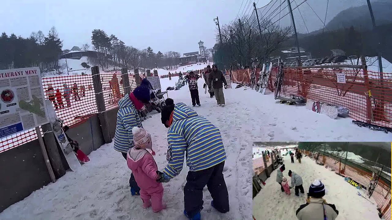 2014年1月26日　治部坂Ski場でShortTEST撮影　SJ4000とGopro3+Silver　rain&snow
