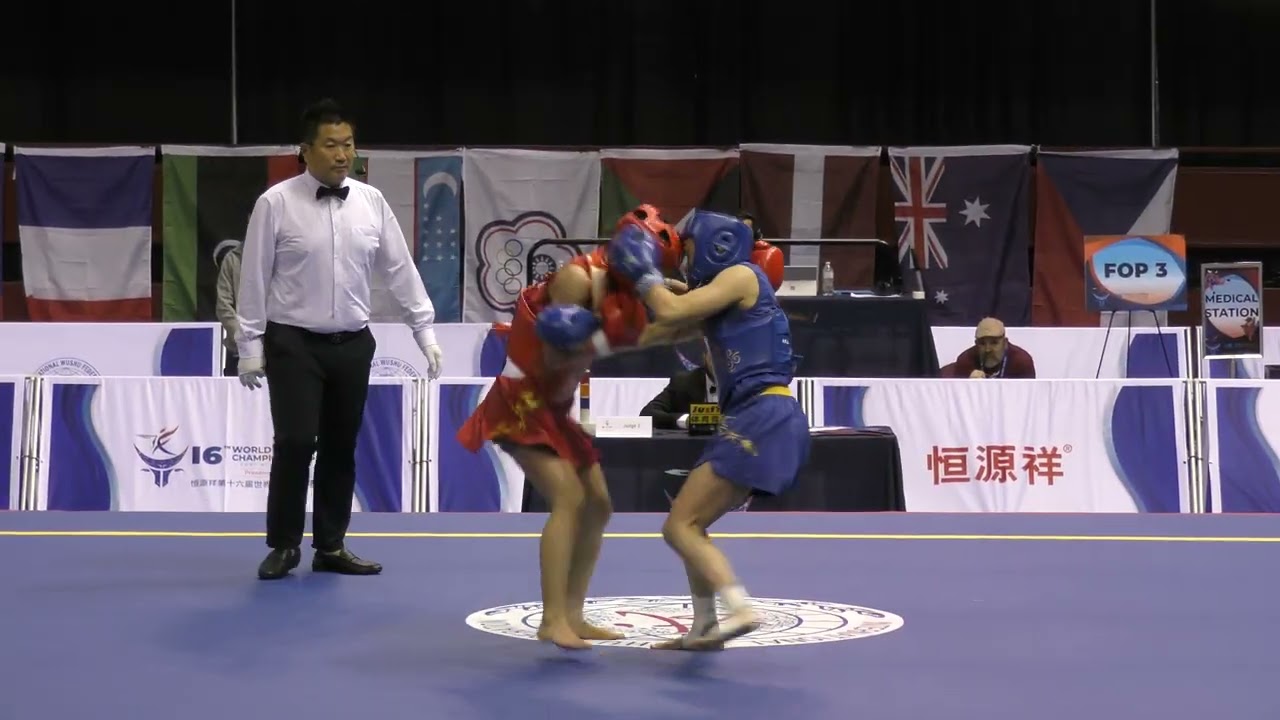 HYX 16th World Wushu Championships Sanda Women's 52KG - China vs. Lebanon