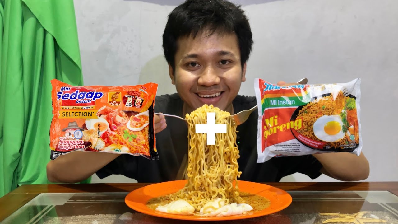 Karena Kalian Minta Aku Coba! Mie Laksa + Indomie Goreng! Tapi Rasanya…