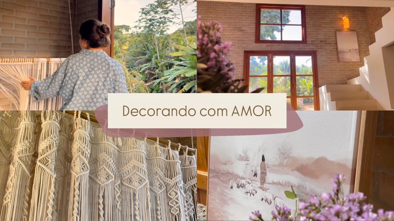 #7 Uma produção encantada no meu ateliê de macramê e visitas fofas no jardim 🦆|Decorando com AMOR 🐑🌹
