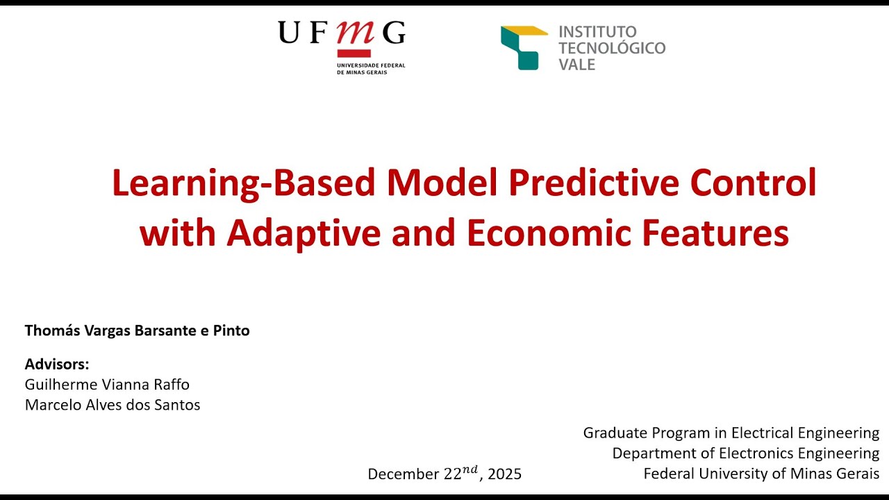 Doctoral Thesis Defense - Learning-Based MPC with Adaptive and Economic Features - Thomás Pinto