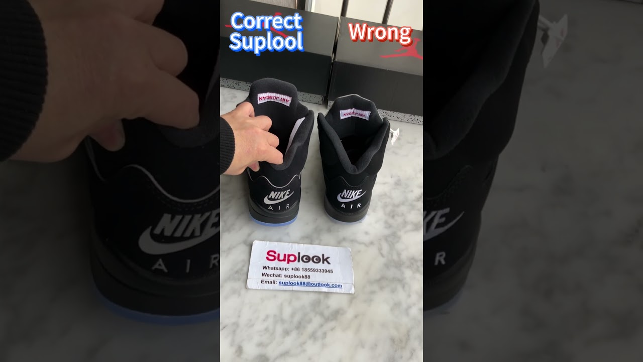 Real Vs Fake Air Jordan 5 Black Metallic Reimagined # Shorts #