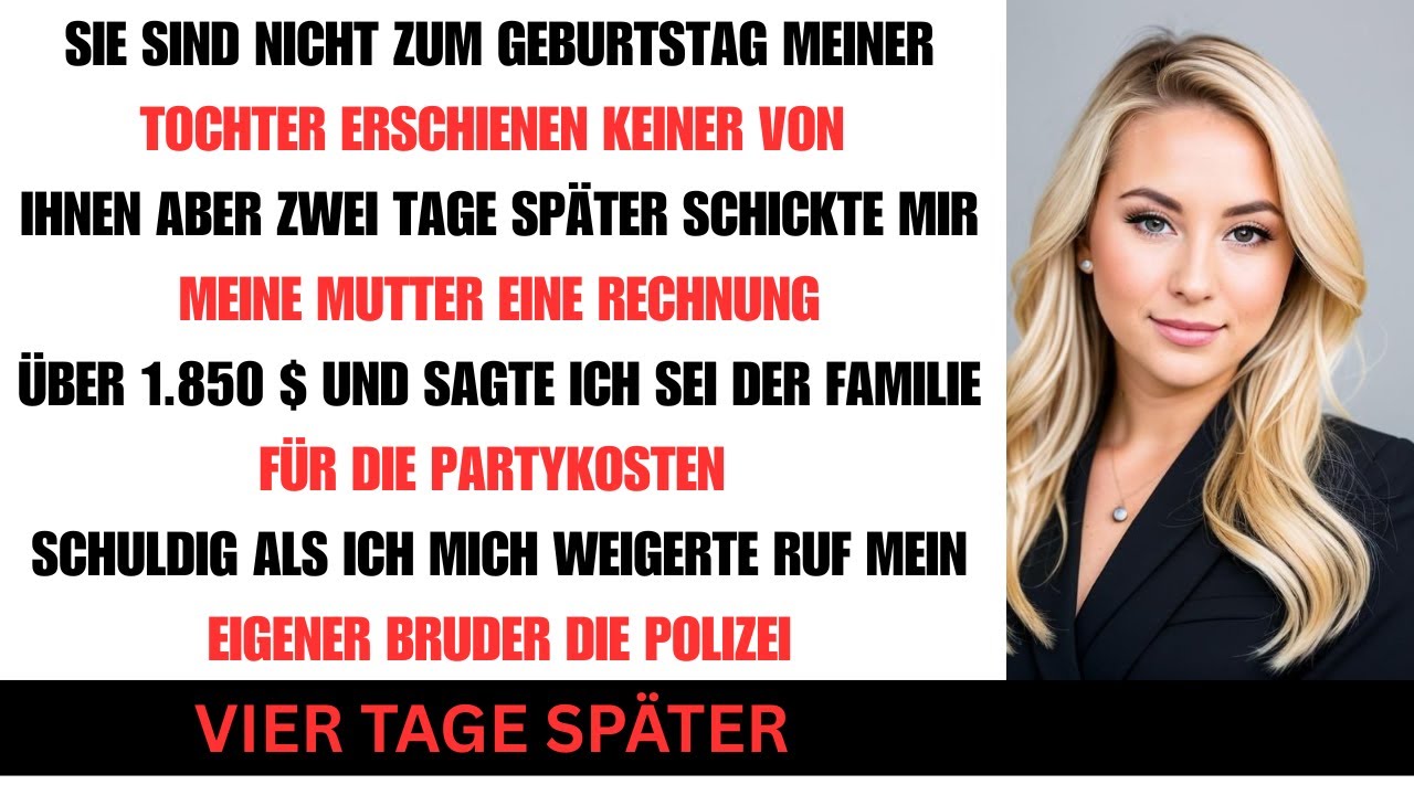Meine Familie schwänzte die Party meiner Tochter – und rief die Polizei, als ich Nein sagte