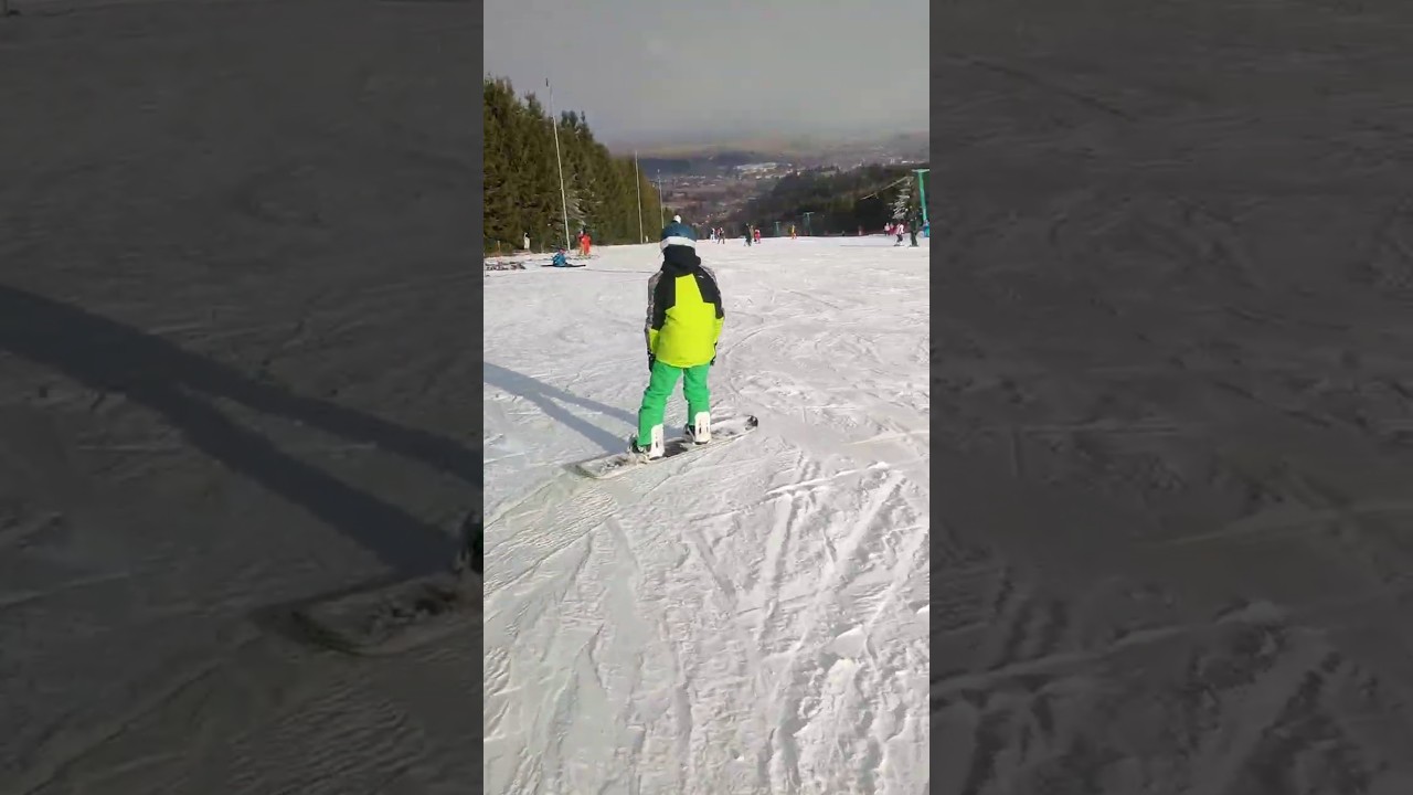 Cum se alunecă lin cu placa #snowboarding #snow