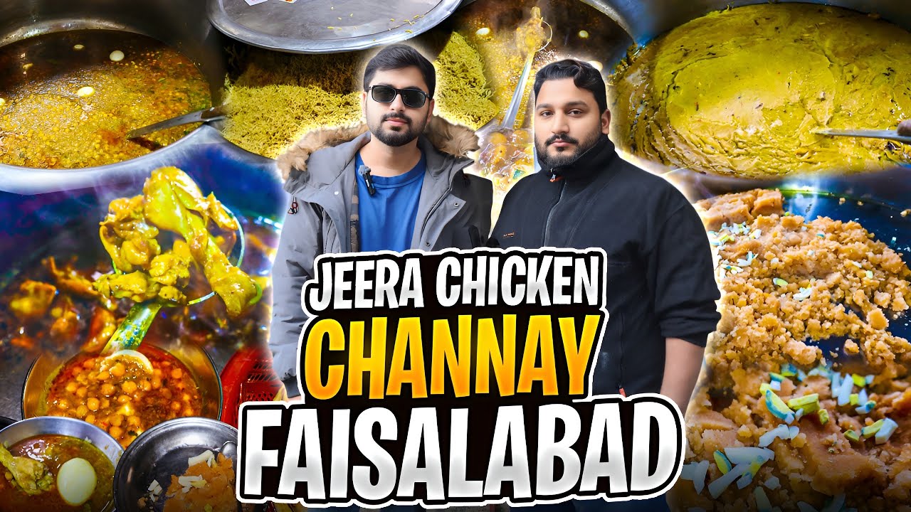 Jeera Chicken Naan Channay Nashta in Faisalabad | Murgh Channay | Chicken Haleem, Halwa, Kulchay