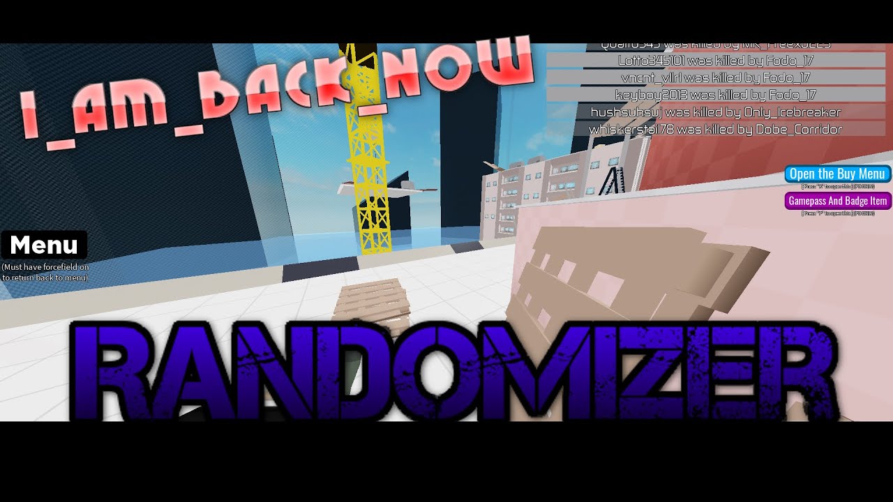 Back to Roblox - [ My Randomizer Gameplay ] Episode 1 : Get Rekt