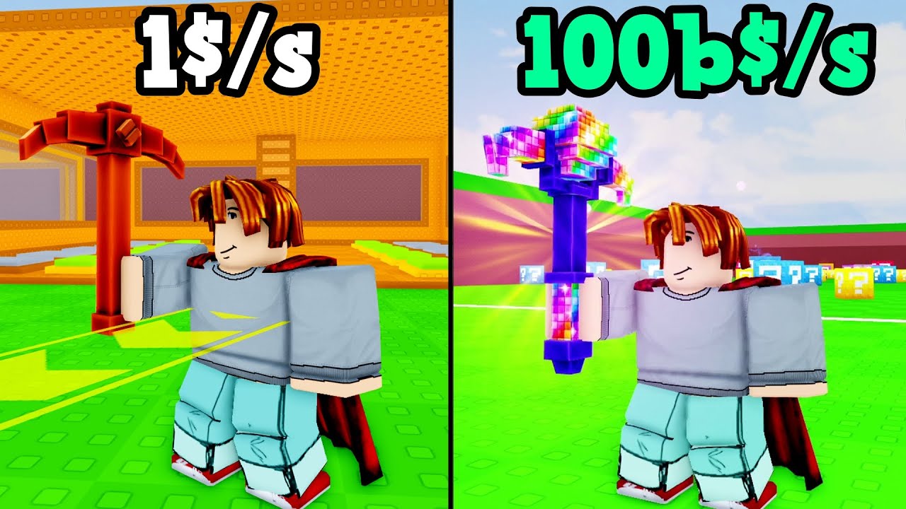 I Went Noob To Pro And Unlocked The Best Pickaxe -Break a Lucky Block!
