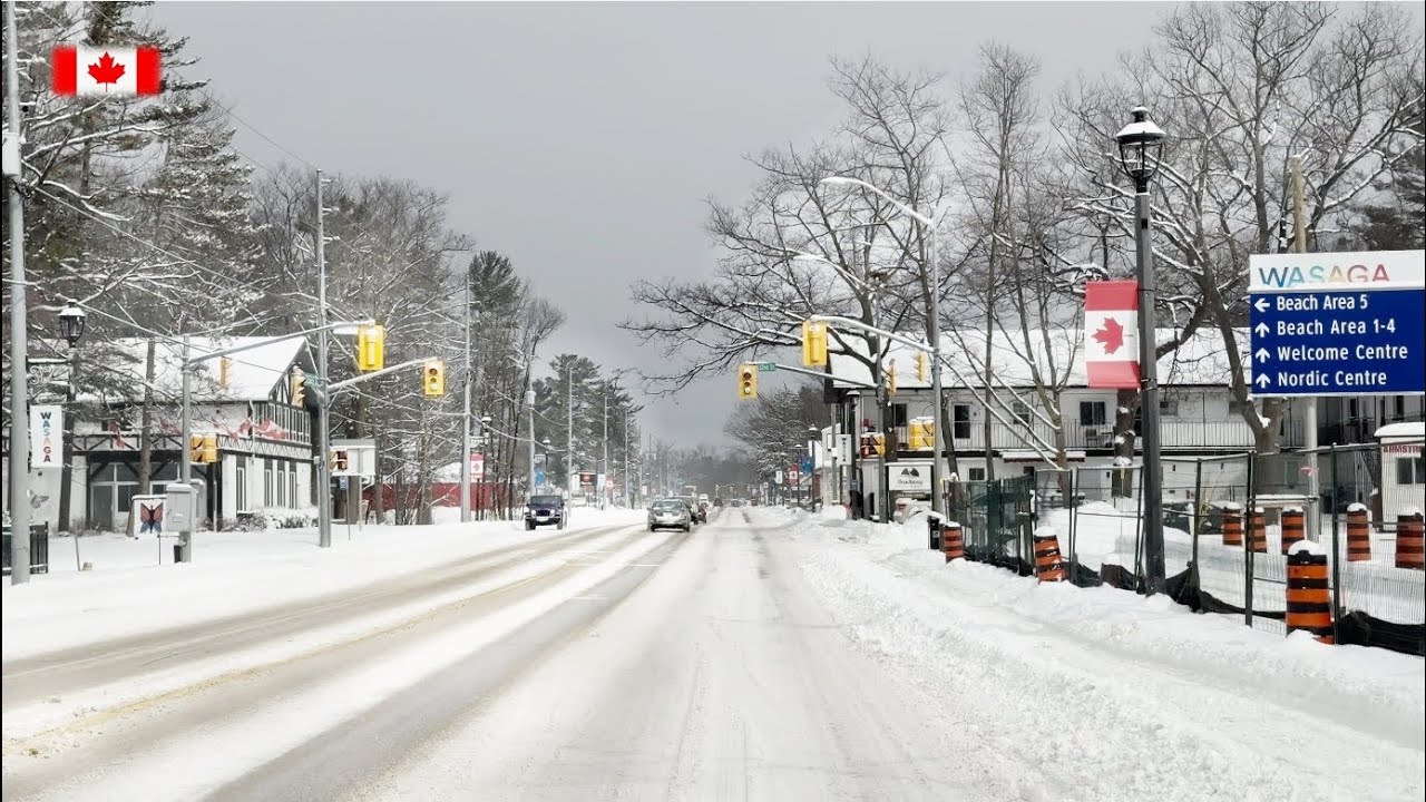 Winter Road Trip to WASAGA BEACH Ontario Canada