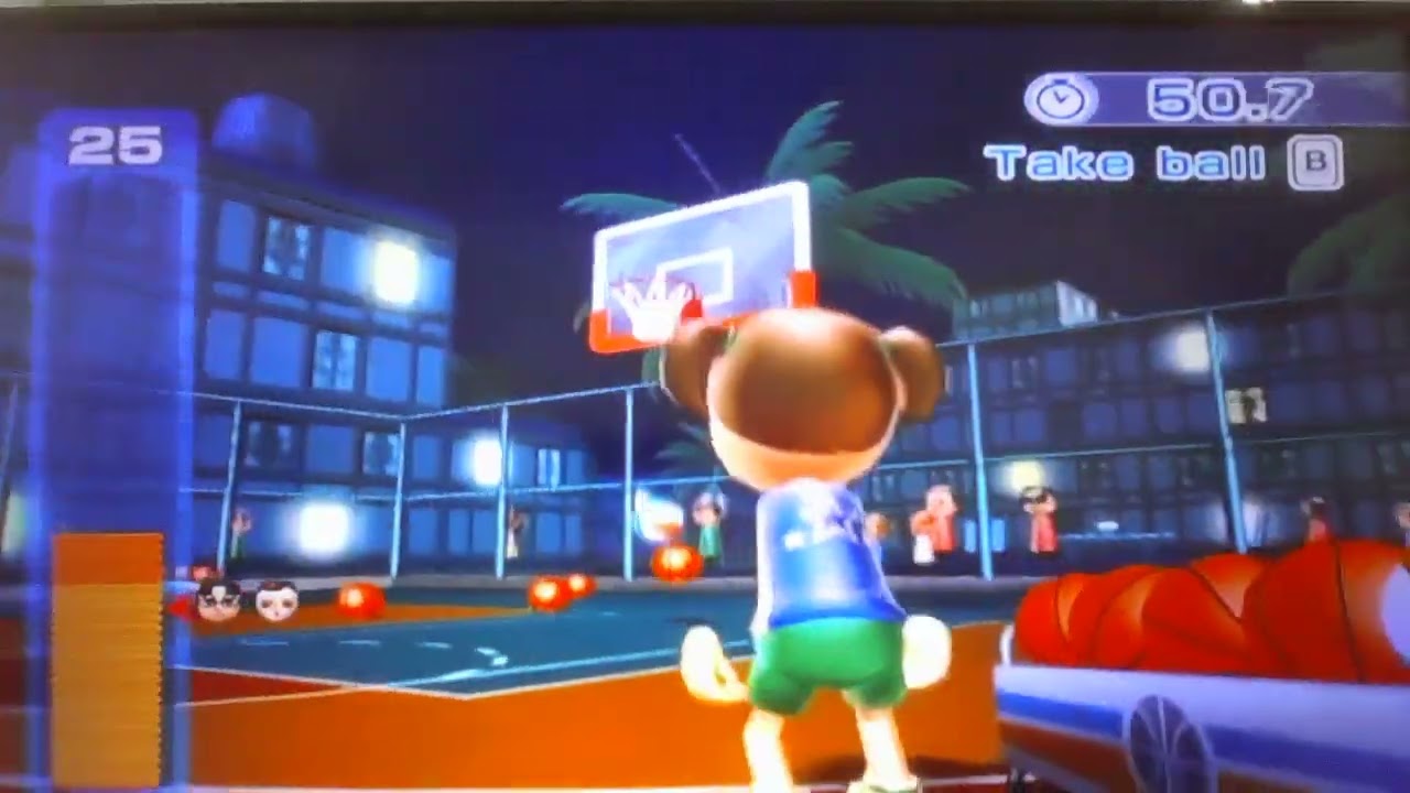 Wii Sports Resort - 3-Point Contest (Me and Midori vs Larry and Asami)