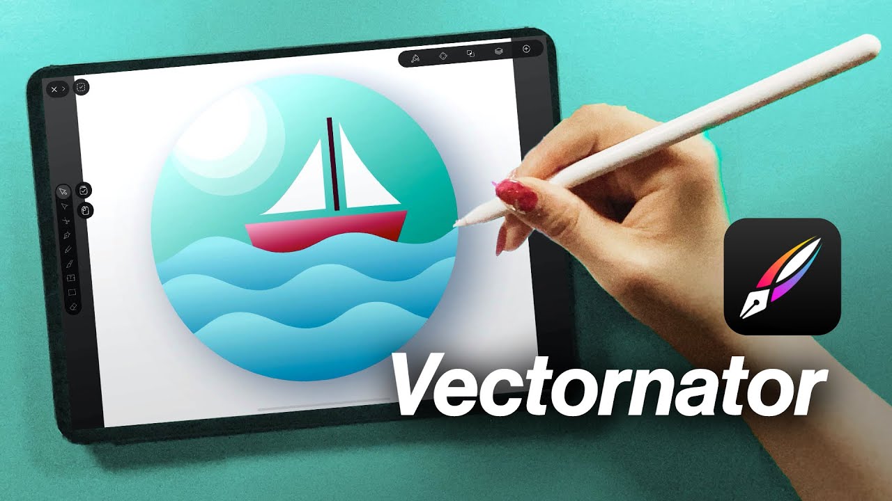 Vectornator : Creating a Ship Icon on iPad Pro!!
