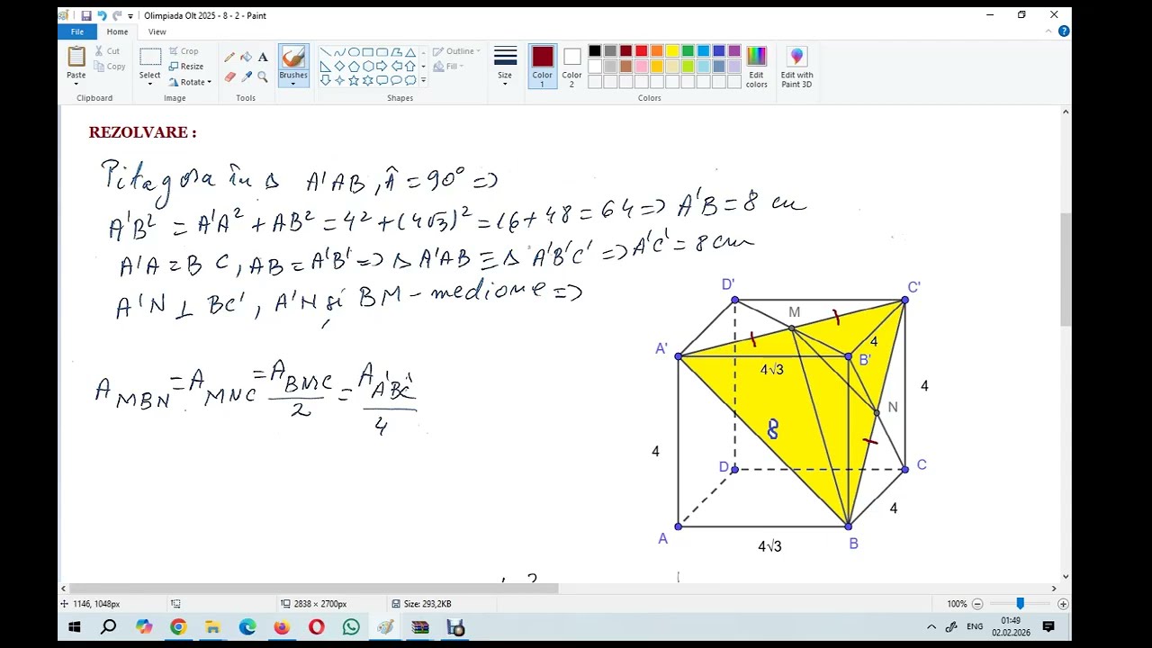 Grile rezolvate - Olimpiada locală - Olt - 2025 - Clasa a 8-a