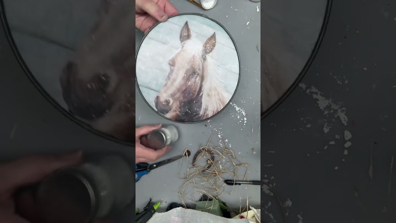 How to makeover a Dollar Tree horse canvas
