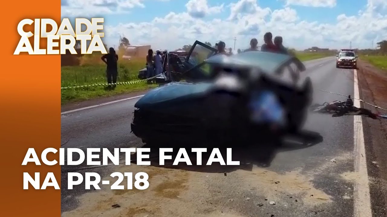 Acidente grave causa a morte de uma pessoa na PR-218; vítima ficou preso às ferragens