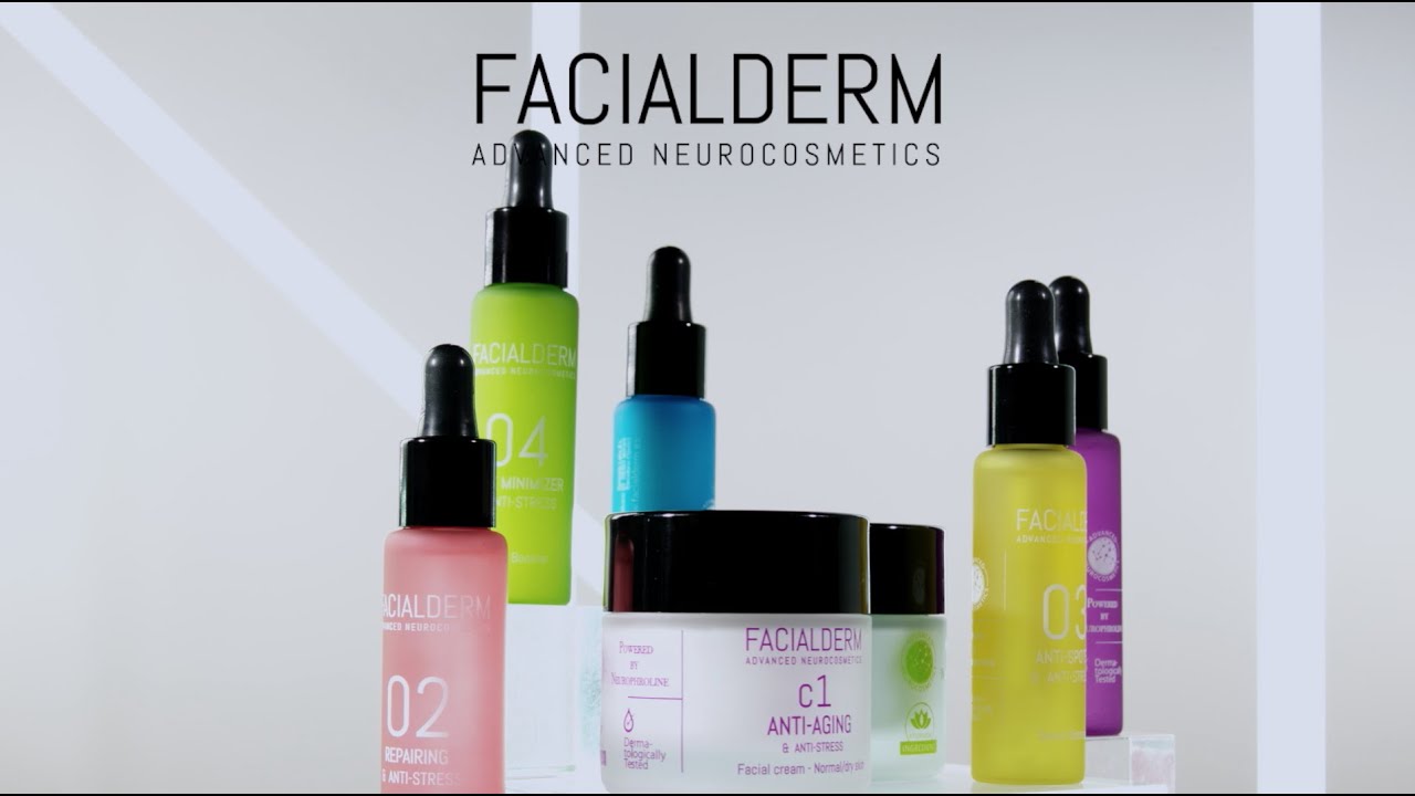 Ligne anti-&acirc;ge et anti-stress | FACIALDERM | Neurocosm&eacute;tique faciale avanc&eacute;e