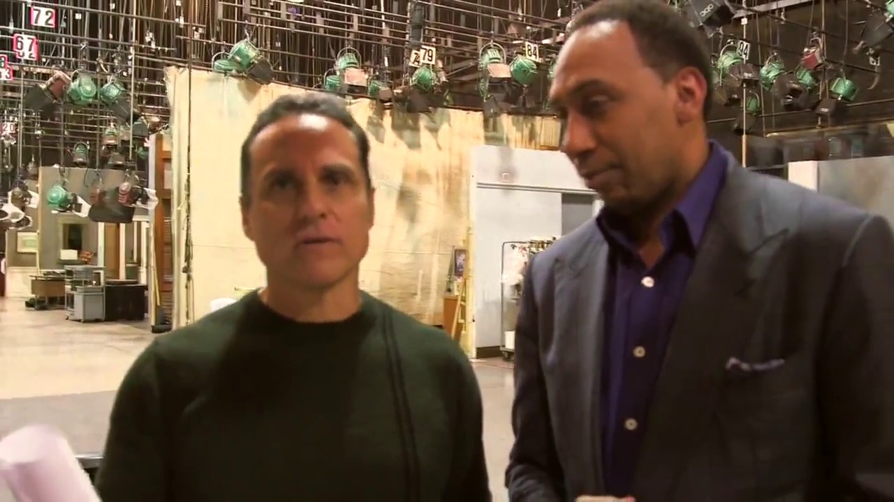 Stephen A. Smith on the set of GH