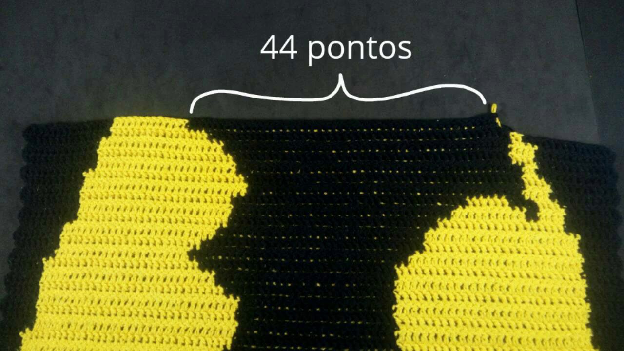 Tapete - Croche - Morcego do Batman - Parte 5