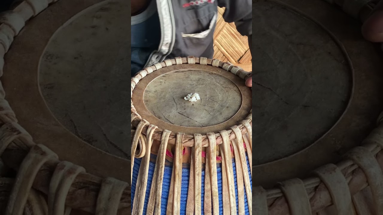Making new gob on my mridanga