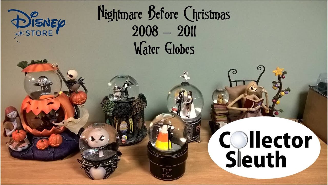 Nightmare Before Christmas Disney Store Snowglobes Water Balls 2008-2011