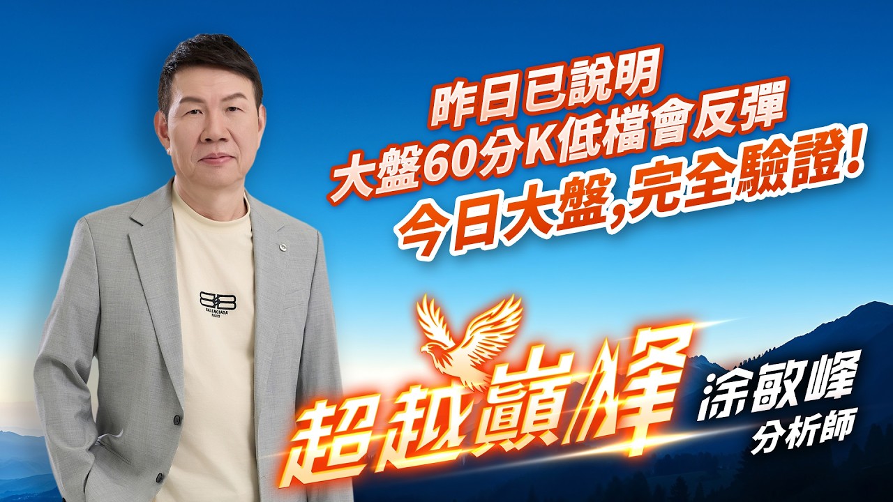 昨日已說明大盤60分K低檔會反彈今日大盤,完全驗證!｜20260305｜涂敏峰 分析師｜超越巔峰