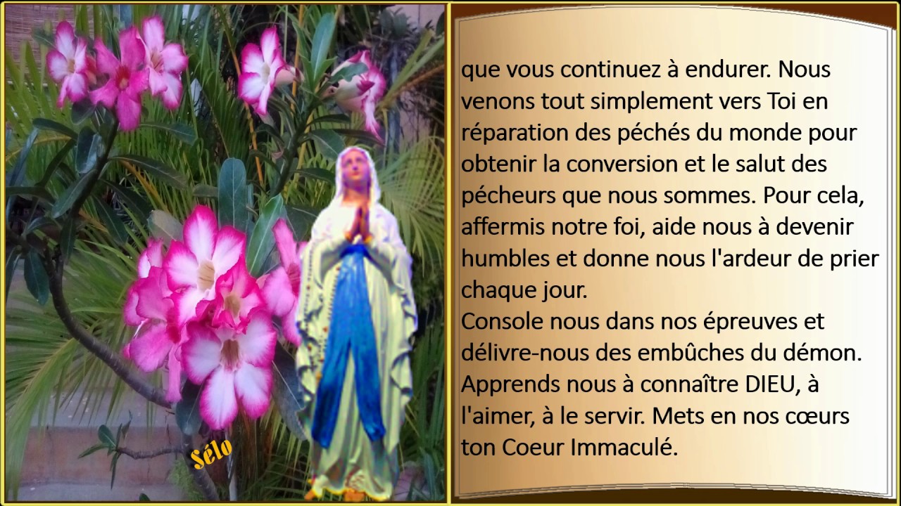 Prière à la Vierge Marie. Livret de Prière sonore. Sélo...