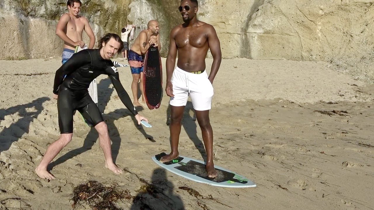 Skimboarding For The FIRST Time with Lessons from a PRO