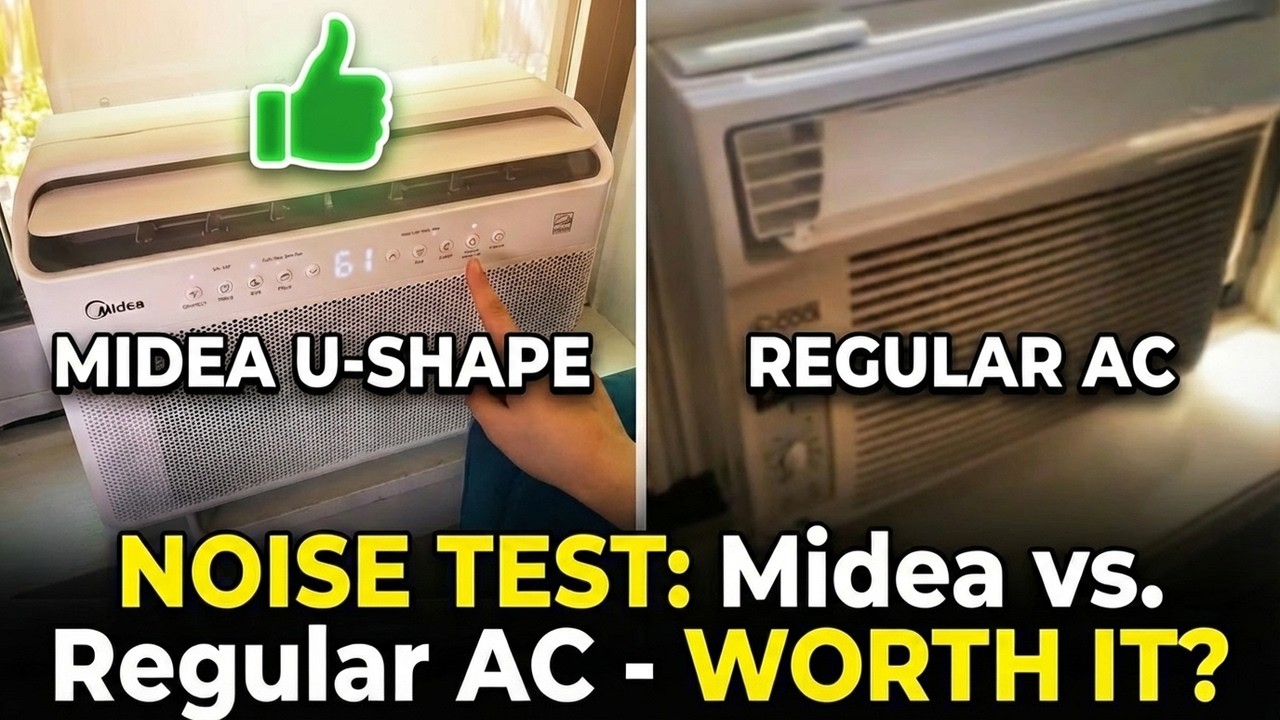 Noise comparison of the Midea U Shaped AC vs. Regular window AC