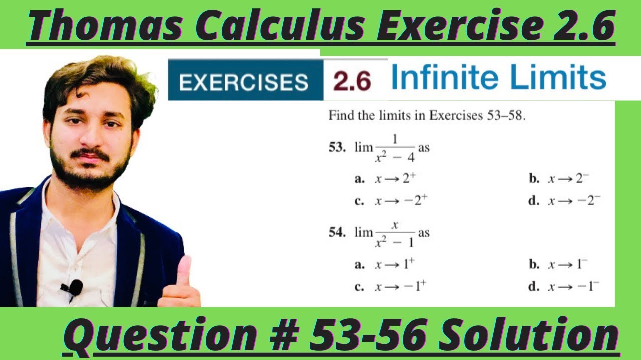 Thomas Calculus Exercise 2.6 Question # 53-56 solution|| Infinite Limits ||MSN Mathematician||