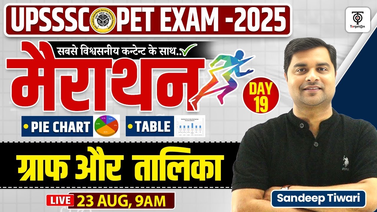 UPSSSC PET 2025 | ग्राफ और तालिका (Pie Chart & Table) Marathon Day 18 | Maths by Sandeep Tiwari