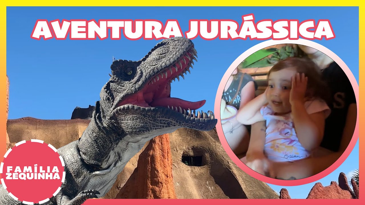 AVENTURA JURÁSSICA em Balneário Camboriú! 🦖 Olívia Brinca com Dinossauros! | Família Zequinha