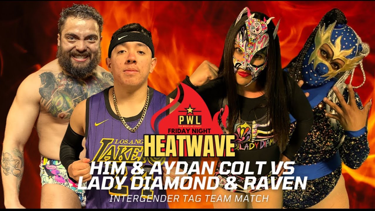PWL: Intergender Tag Match, Aydan Colt & H.I.M. vs Lady Diamond & Raven