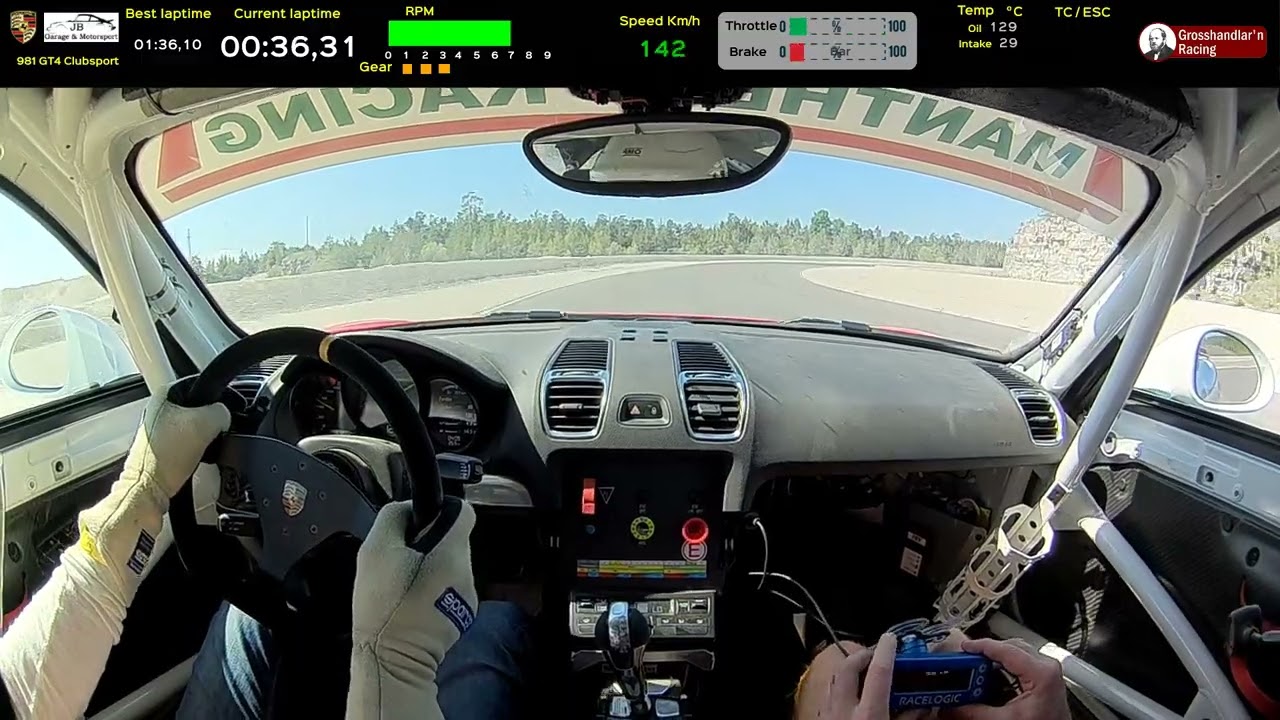 Gotland Ring Sydslingan gt4 clubsport 1:35,44 with superior coaching Vbox HD lite