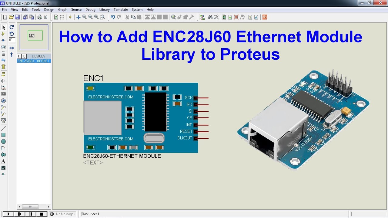 How to Add ENC28J60 Ethernet Module Library to Proteus | Step-by-Step Guide