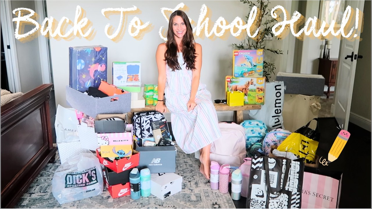 HUGE BACK TO SCHOOL HAUL FOR ALL 5 KIDS! 🎒 First Year ALL 5 Are in School! | Pre-K&ndash;10th Grade