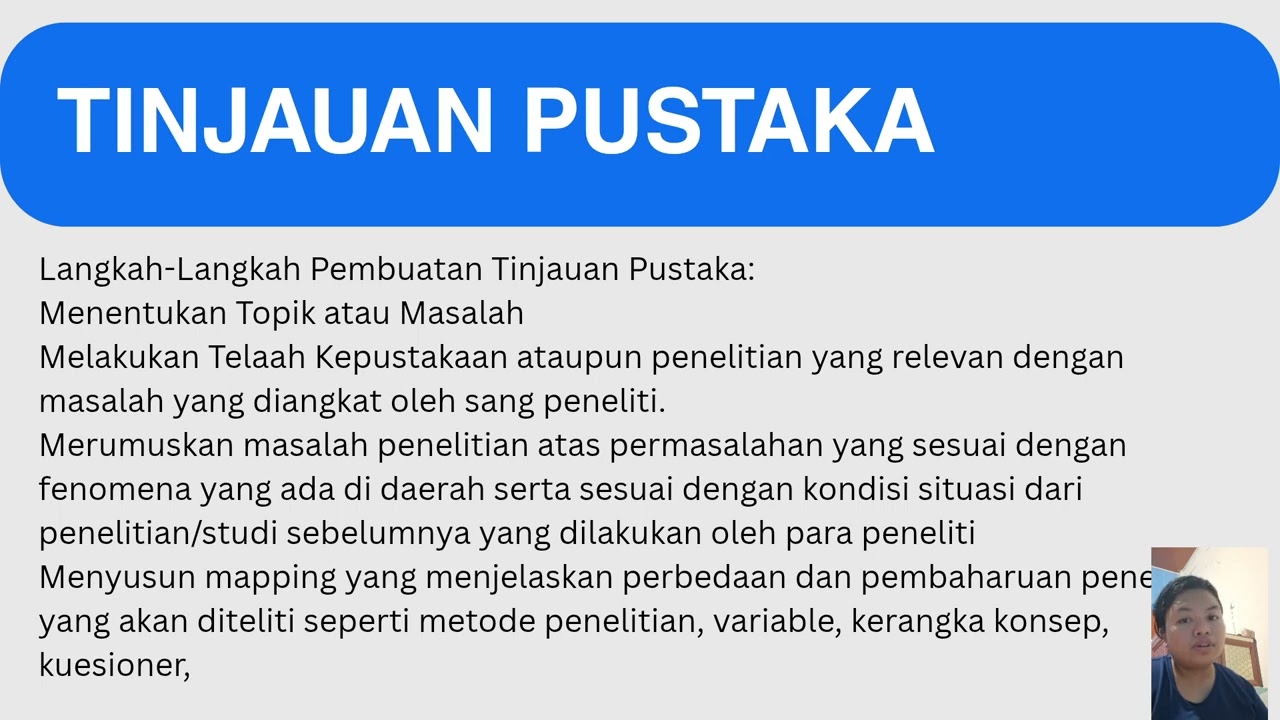 LATAR BELAKANG MASALAH PENELITIAN, TUJUAN PENELITIAN, MANFAAT PENELITIAN, DAN TINJAUAN PUSTAKA