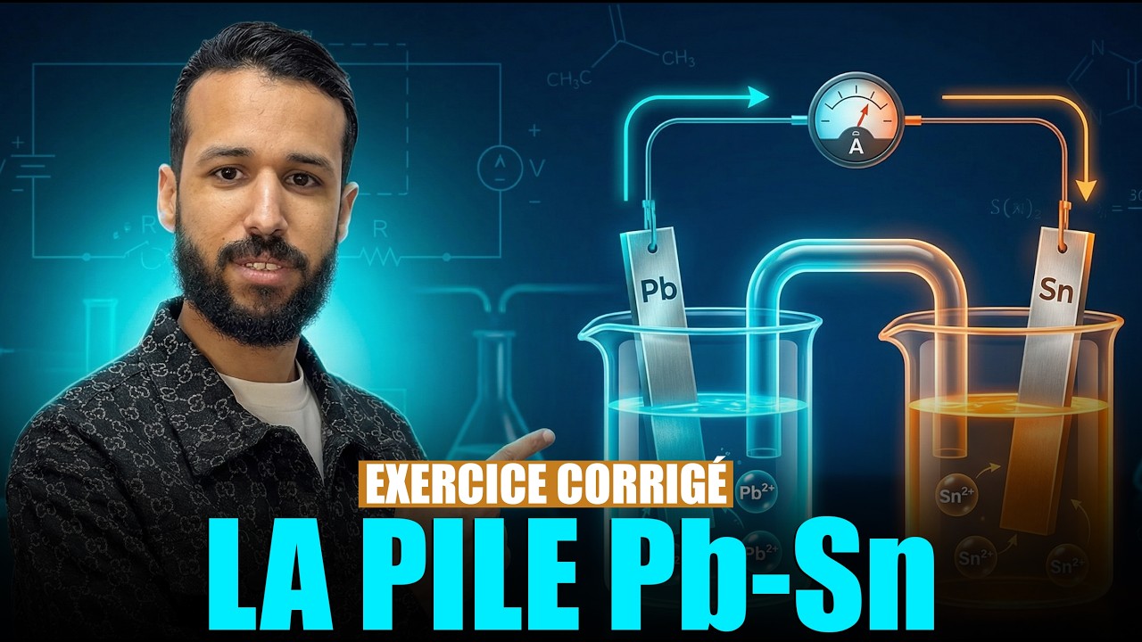 2BAC | Exercice corrigé : La pile électrochimique Pb-Sn