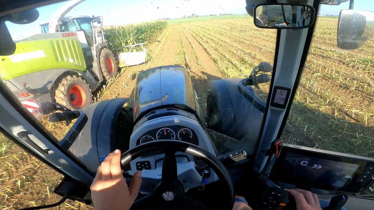 Mais abfahren mit Valtra T174 smarttouch und Fliegl ASW 271 Teil 1 |Cab view #mais #valtra