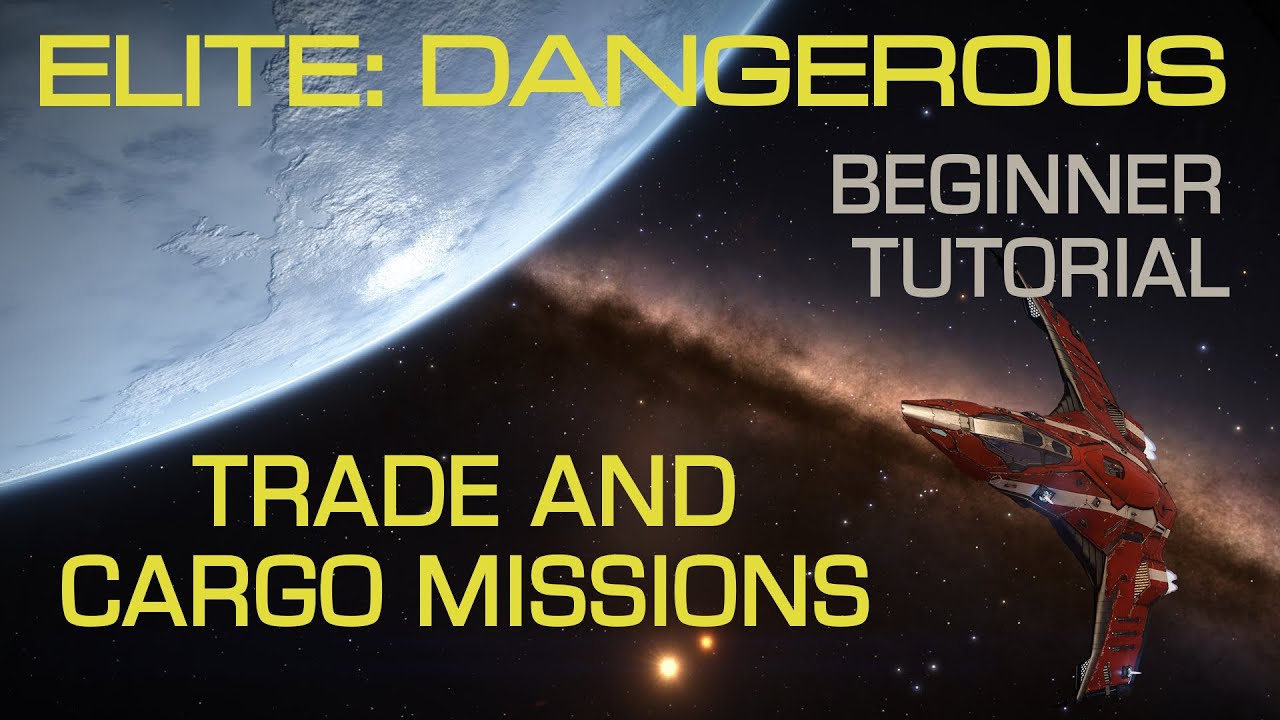 Elite Dangerous - Starter Trade Missions and Scanning for easy early credits.  Lets Play Tutorial.