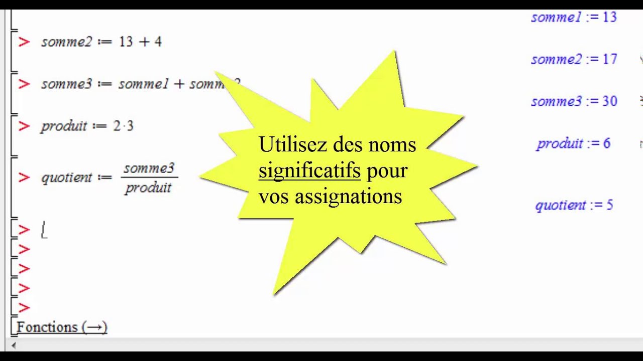 Maple - Les opérateurs