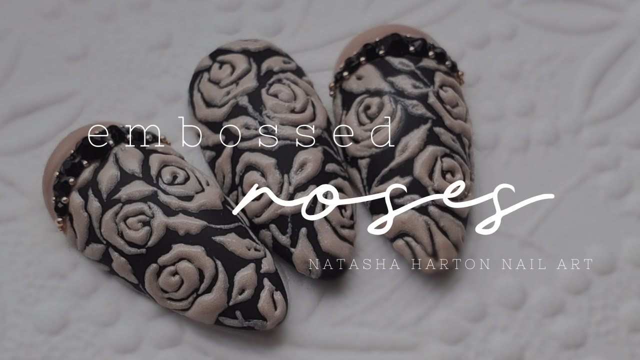 Embossed Roses Tutorial | Natasha Harton Nails