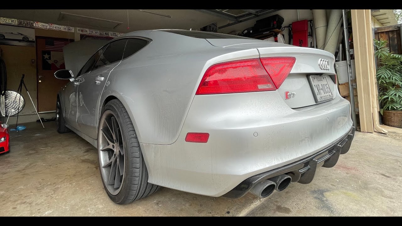 Audi S7 front grill install and rear Carbon diffusor