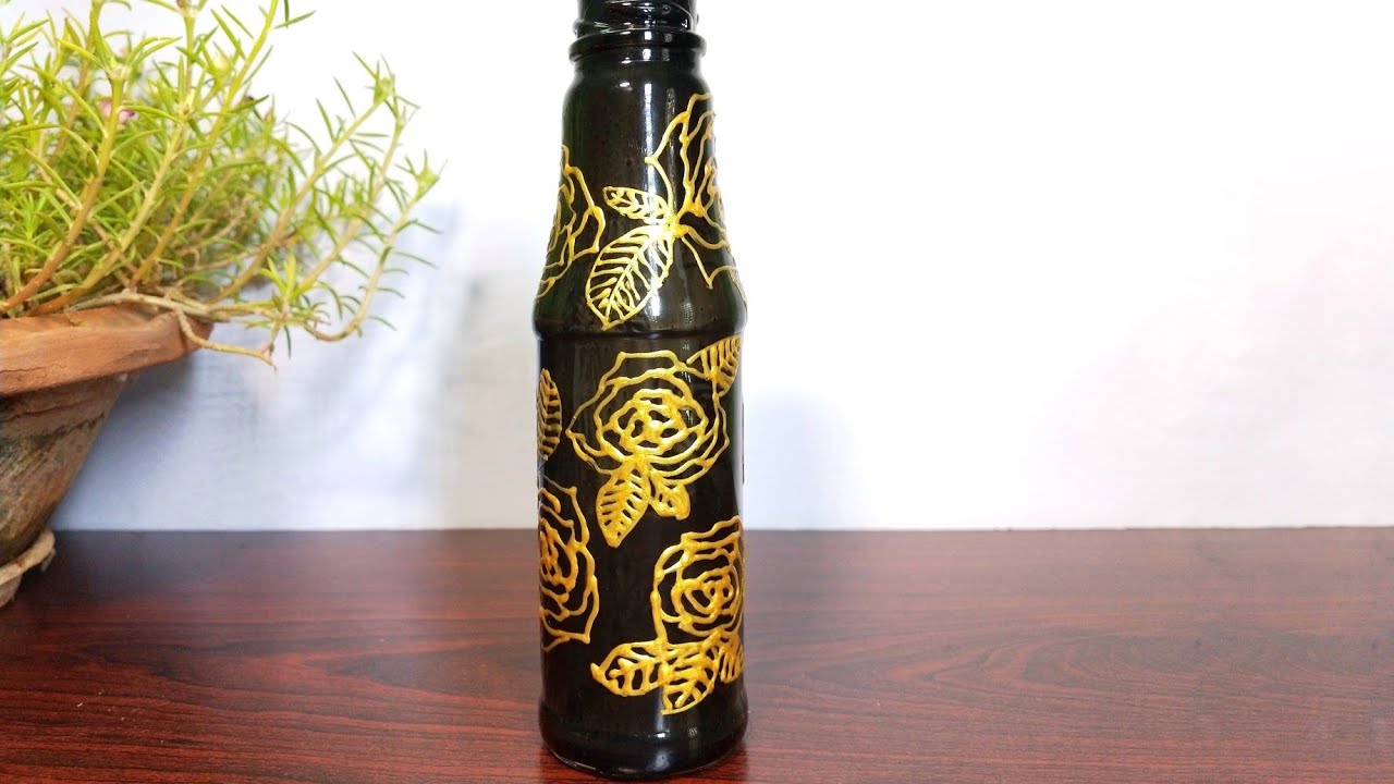 DIY easiest Bottle Art